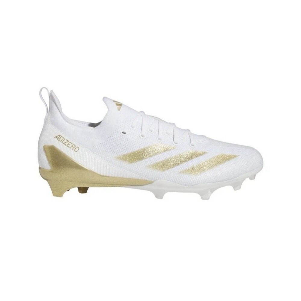 Adidas Adizero Electric Men Sz 13 White Gold Metallic Football Cleats IE3287 New